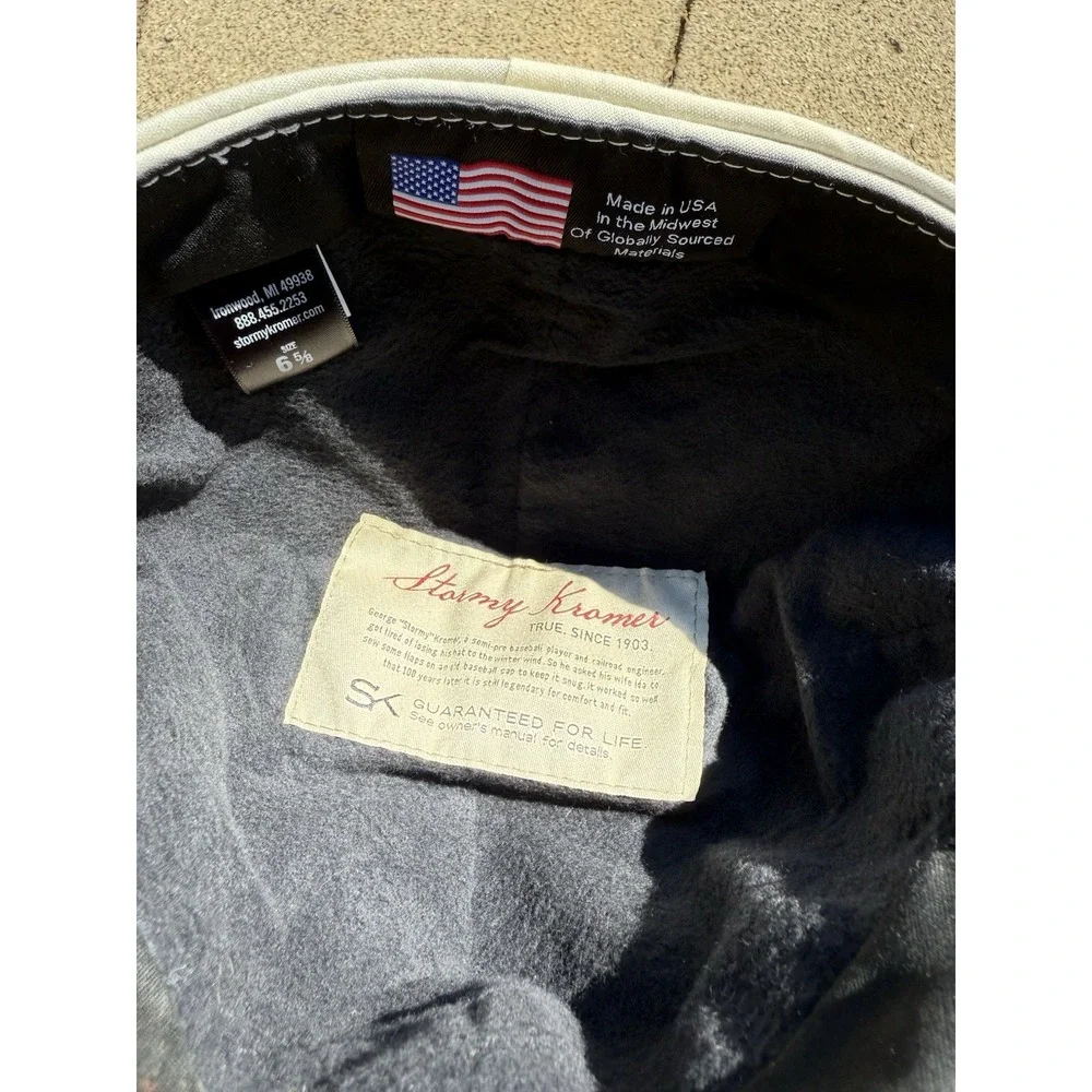 Original Stormy‎ Kromer Cap SK Pedal Pusher White Black NWT 6 5/8 Hat